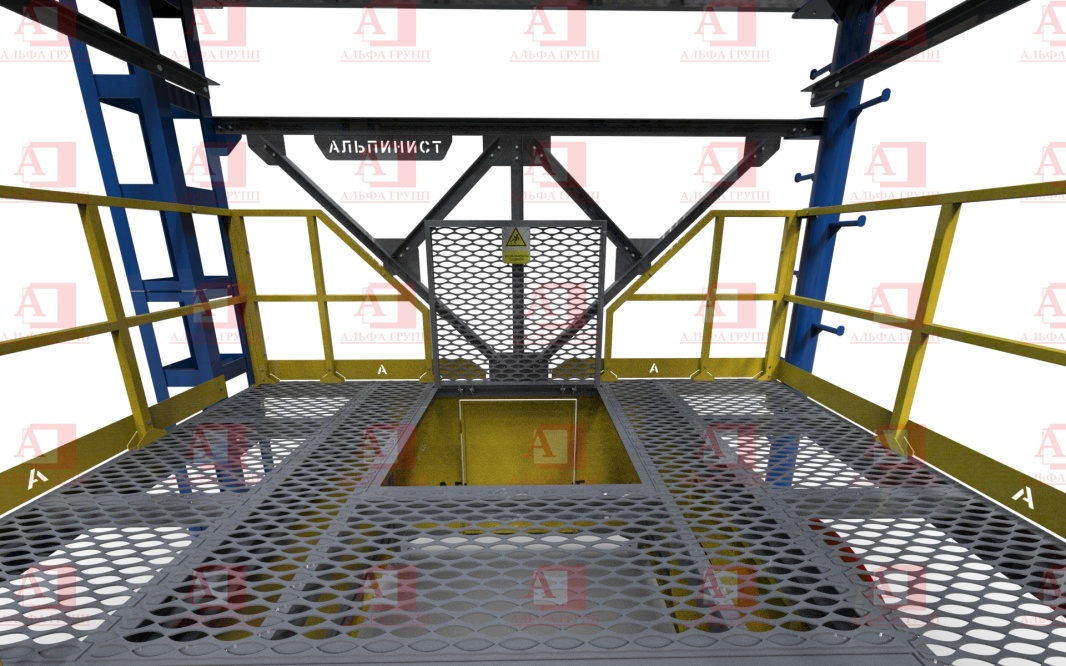 Учебно-тренировочный полигон (комплекс)  Альпинист-03-02-1 (с деревянной опорой).